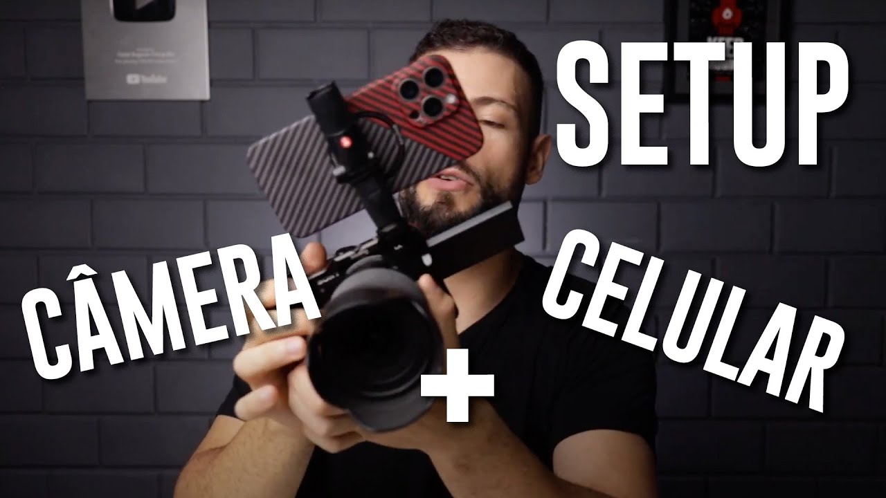 Setup de gravação câmera + celular