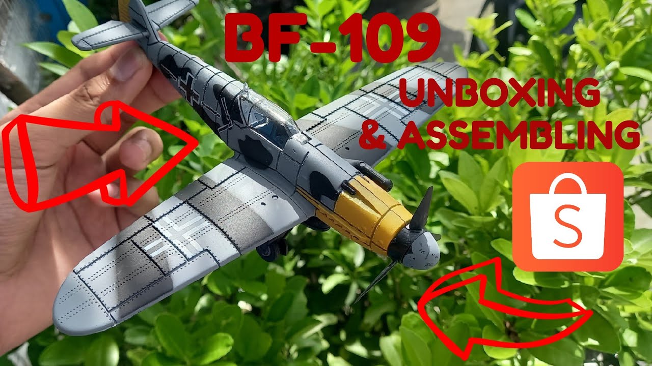 BF-109 war plane model Uboxing/Assembling review | shopee lazada sale