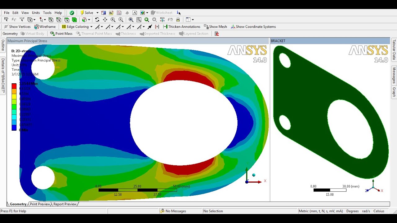 ANSYS Plain Stress |  2D Analysis in Workbench | GRS |