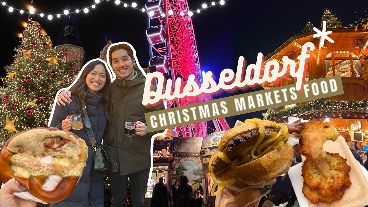 We went to EVERY Christmas Market in Dusseldorf, Germany ...and ate everything! Part ONE