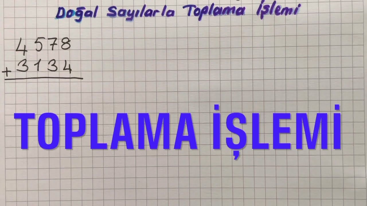 4.SINIF TOPLAMA İŞLEMİ.ELDELİ TOPLAMA İŞLEMİ.VERİLMEYEN TOPLANANI BULMA. #toplama #matematik