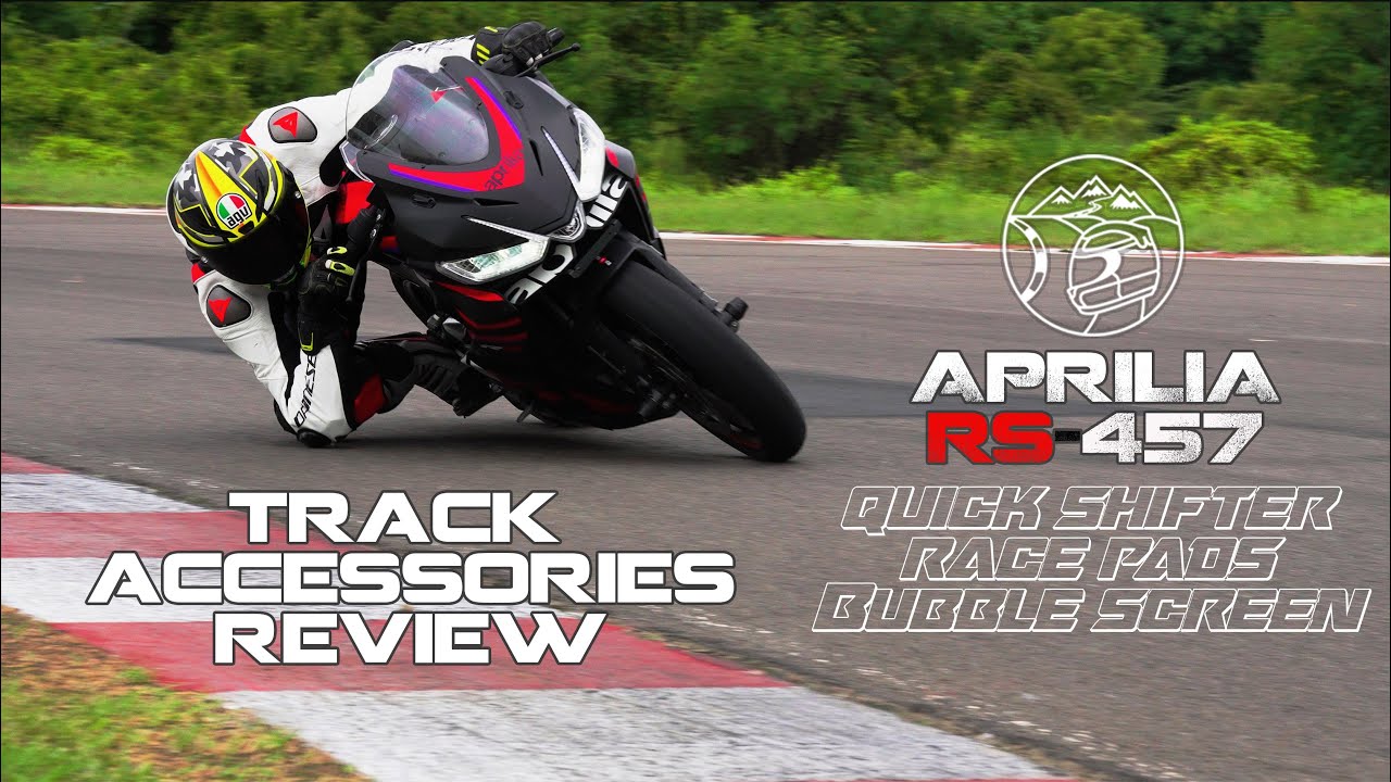 Обзор аксессуаров для трека Aprilia RS457 2024 года | Официальный представитель Sagar Sheldekar