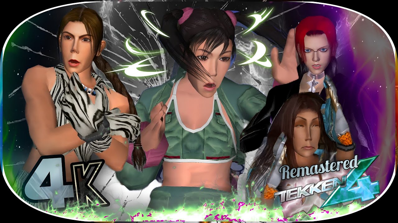 Xiaoyu, Julia & Christie with Nina moves Tekken 4 Remastered UHD 4K 60 FPS 