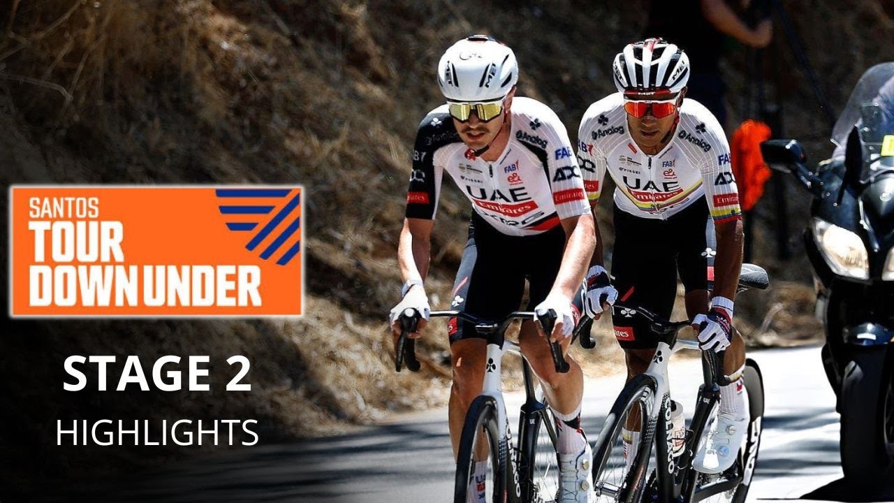 Santos Tour Down Under 2026 - Stage 2 Highlights - UAE Team Emirates XRG showdown on Corkscrew Road