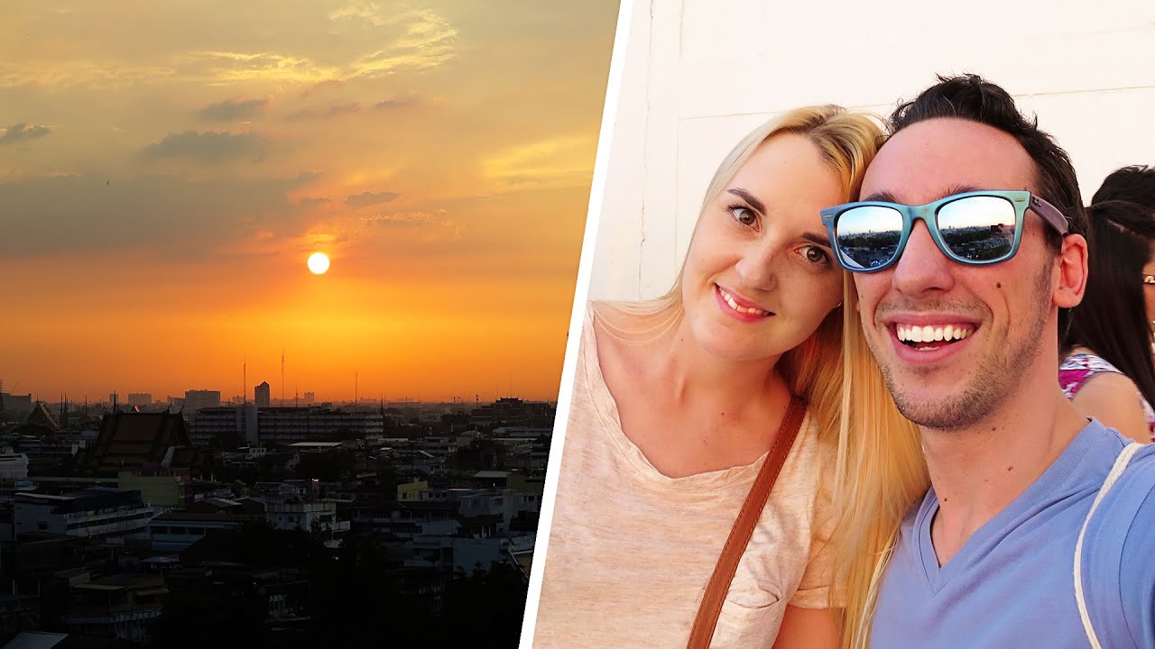 BEAUTIFUL BANGKOK SUNSET AT WAT SAKET (THE GOLDEN MOUNT)