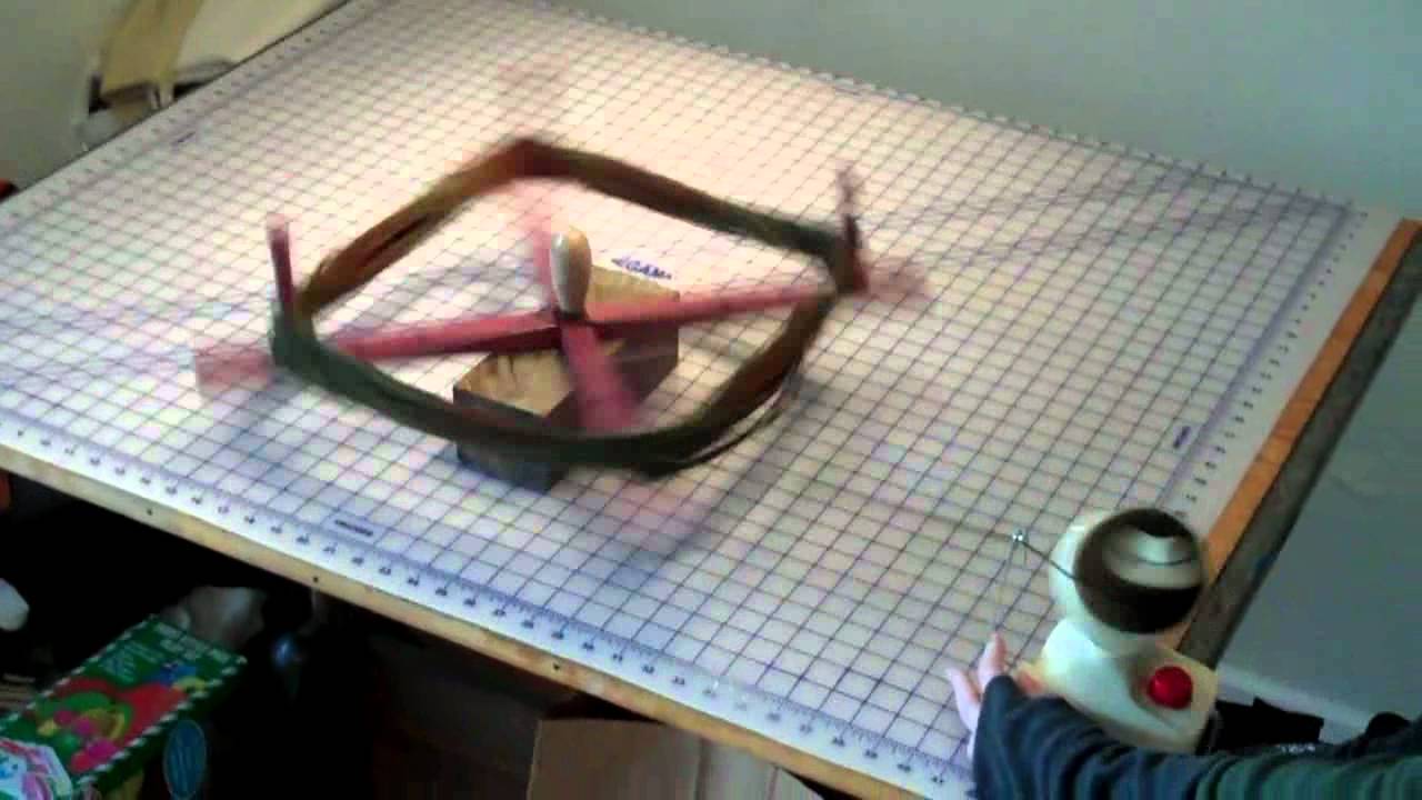 Using a homemade knock-down yarn swift and baller to make a cake