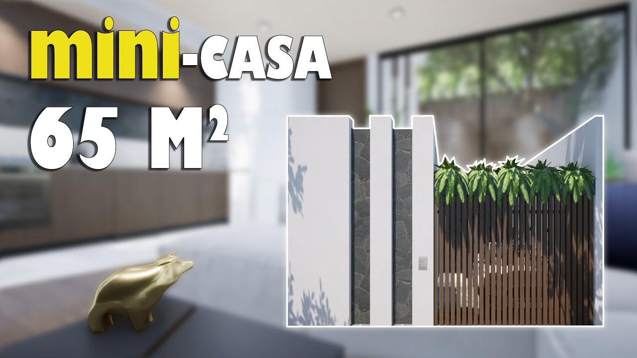 Te SORPRENDERÁ!!! esta CASA de UN solo NIVEL en  6x15 m
