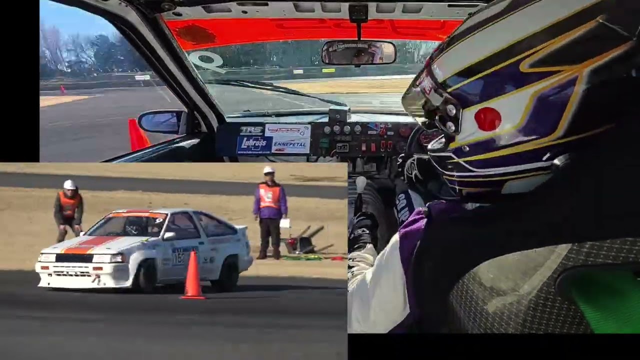 全日本ジムカーナR1 箱D　日比野AE86 2本目 1