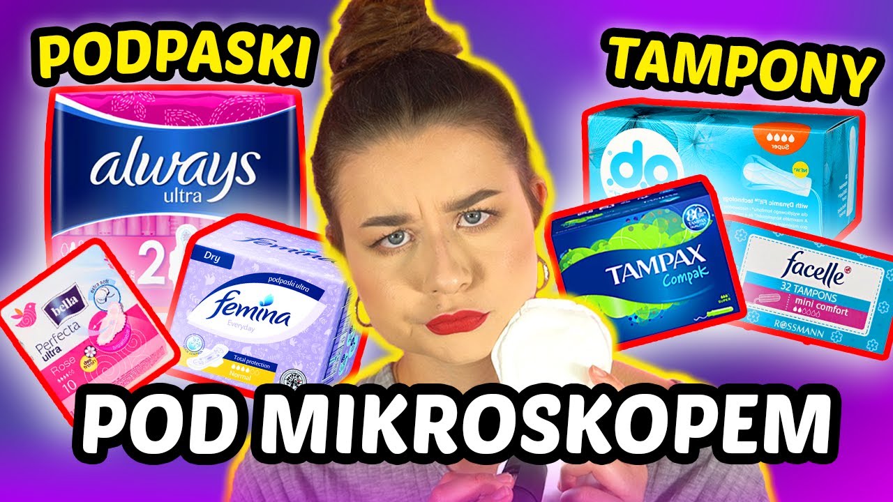 Oglądam PODPASKI i TAMPONY pod mikrokamerą 😲