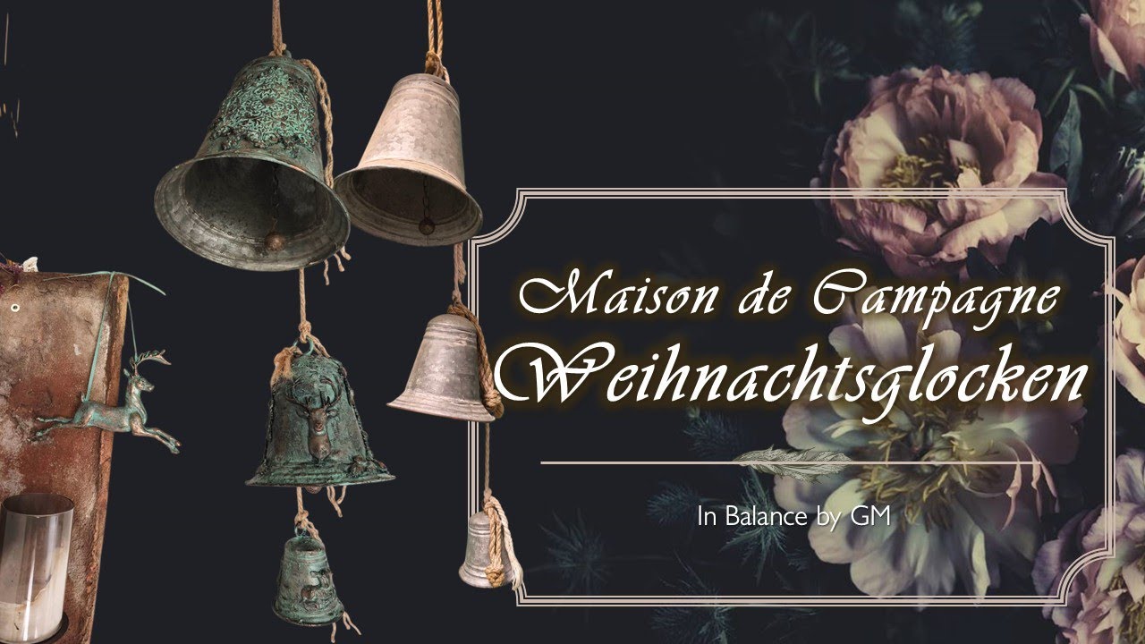 Maison de campagne DIY Weihnachtsglocken im Bronze look, wirkt unglaublich echt