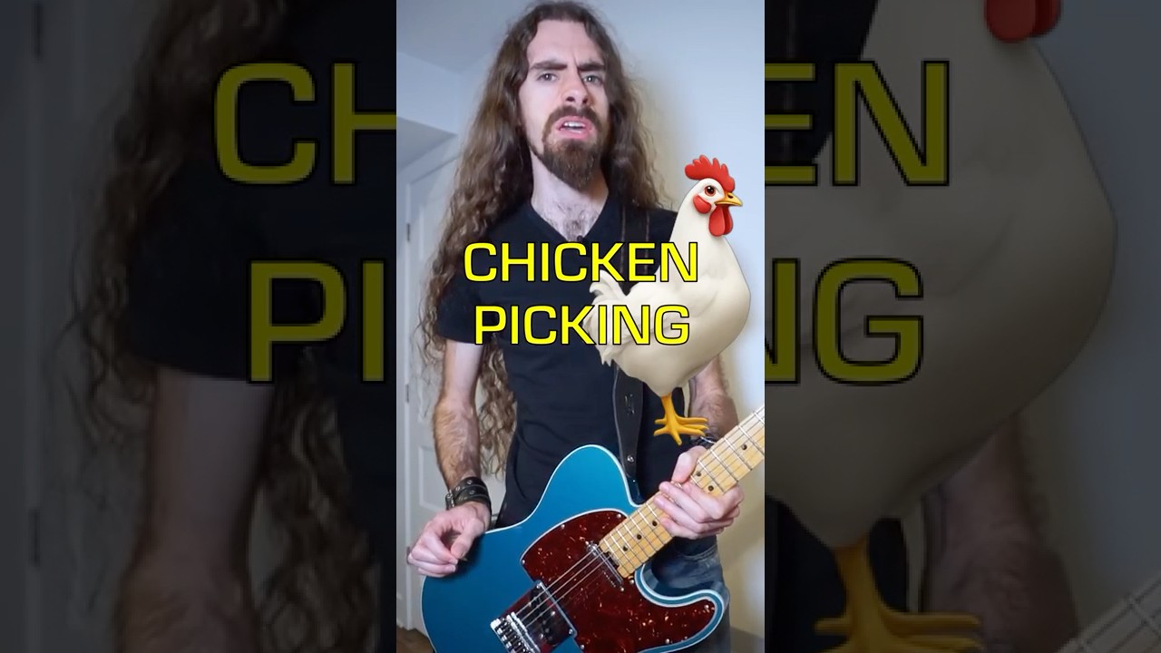 Как играть на цыплёнке &mdash; Экспресс-урок 3 на гитаре #шорты #кантри