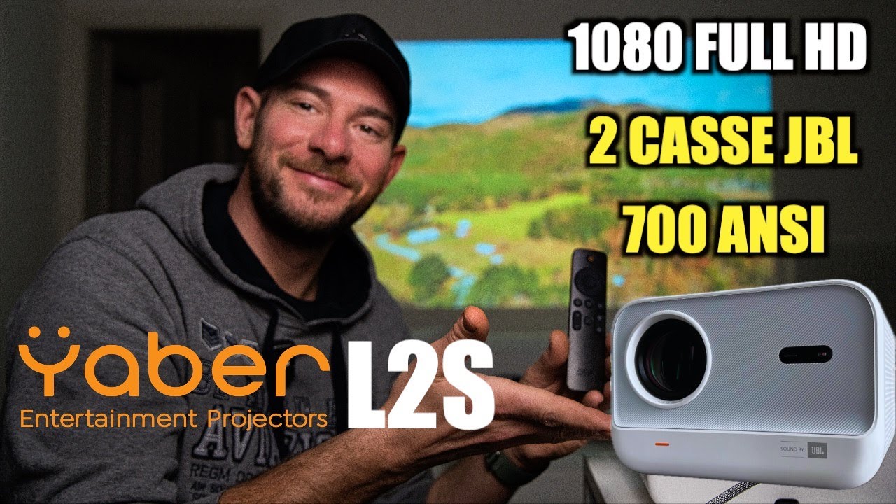 SPETTACOLARE ! LO DEVI AVERE ! Proiettore ECONOMICO Smart YABER L2S 700ANSI e casse JBL