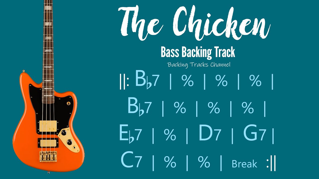 The Chicken - Backing Track For Bass - 92 BPM