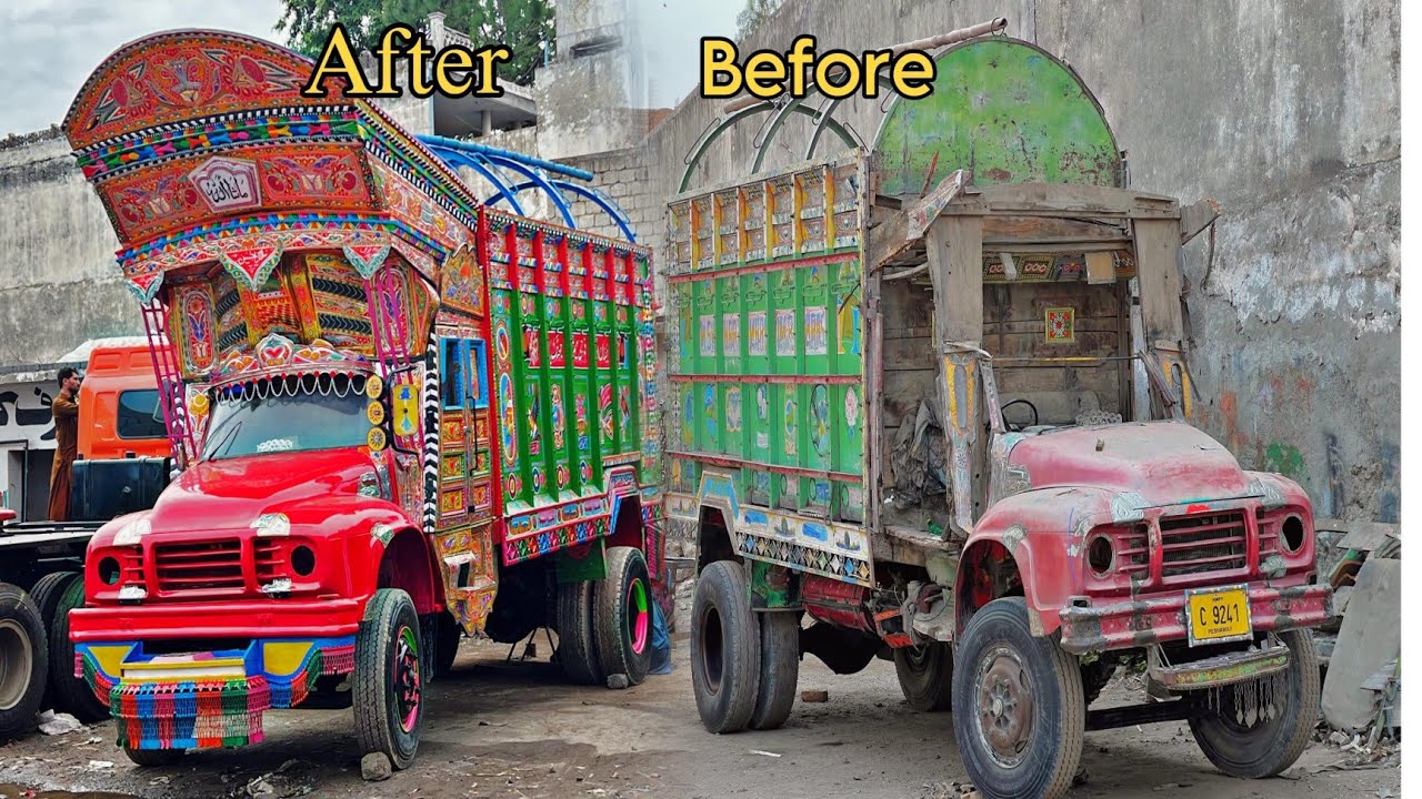 How to Restore an Old Bedford Truck with Pakistan’s Famous Truck Art | Complete  Restoration Process