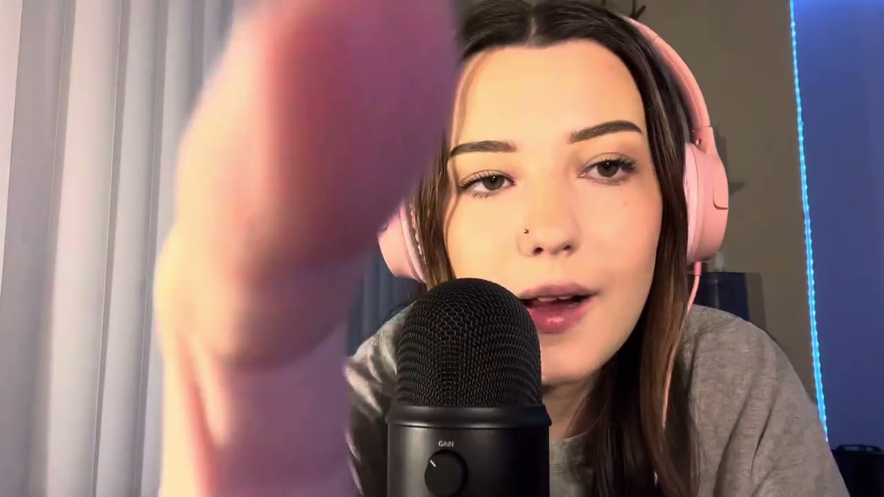 ASMR Mouth Sounds and gum chewing with light rain. (NO TALKING)