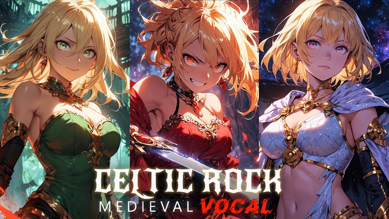 🔥CELTIC ROCK VOCAL FANTASY ADVENTURE ✨🎸1 Hour of Medieval Battle & Journey for Gaming, Workout & D&D