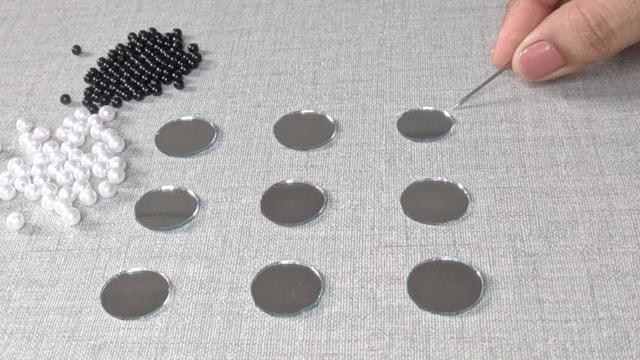 2 Amazing Hand Embroidery Mirror work design trick. 2 Very Easy mirror work idea:Kurti/Blouse design