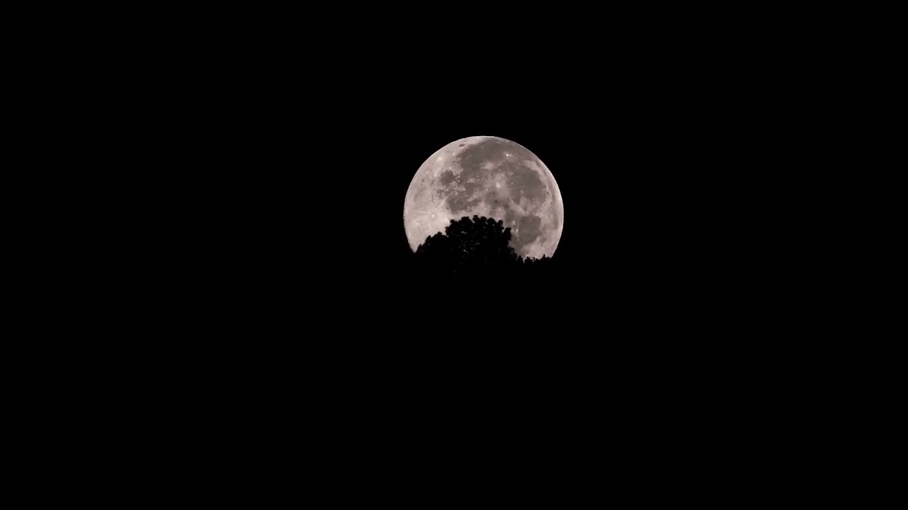 The largest moon of the year 2025 setting. 