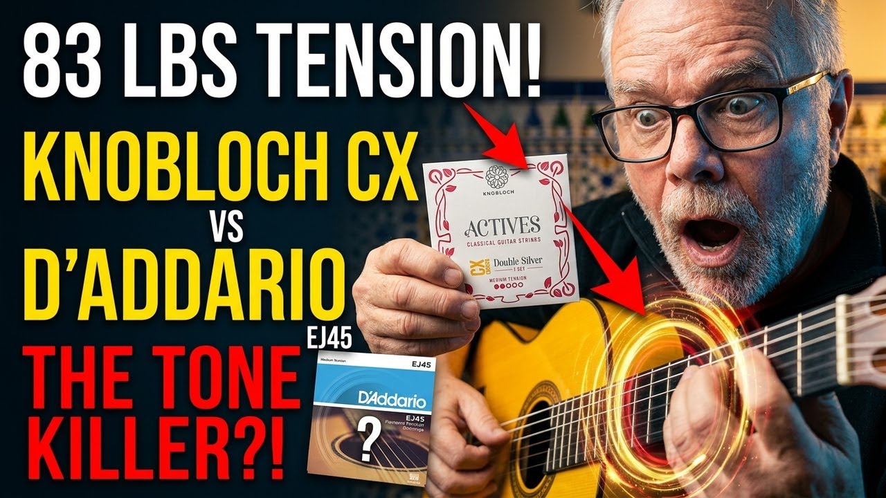 Is 83 lbs Medium Tension Carbon Worth It? Knobloch CX vs D'Addario EJ45 Tone Test (Flamenco Guitar)