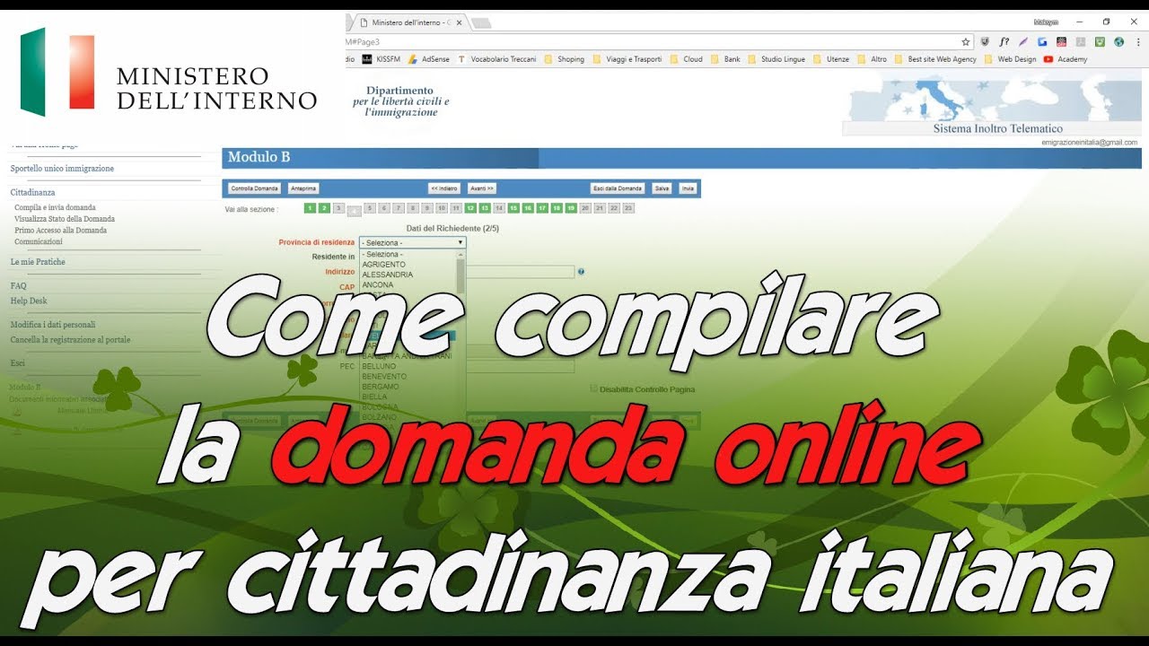 Come compilare la domanda online per cittadinanza italiana
