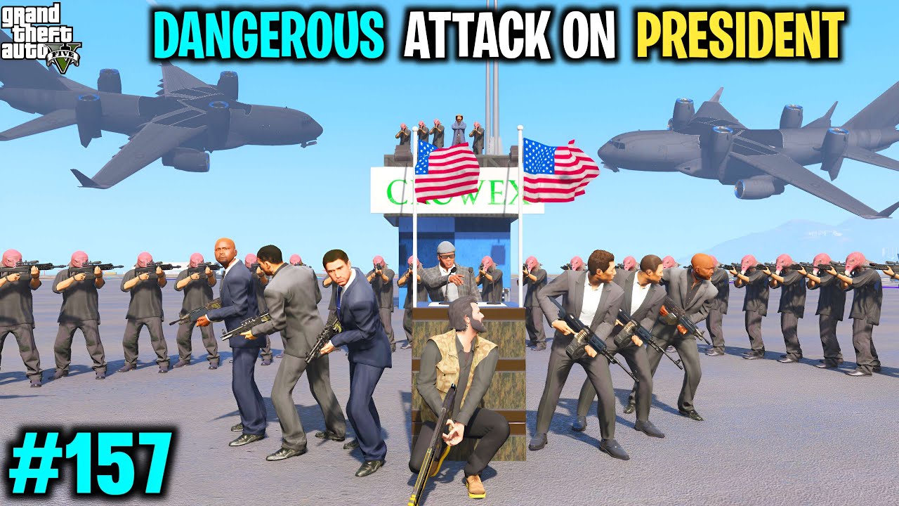 SAVING PRESDIENT FRANKLIN WITH SPG SECURITY FROM ANTONIO DUGGAN | GTA V GAMEPLAY 
