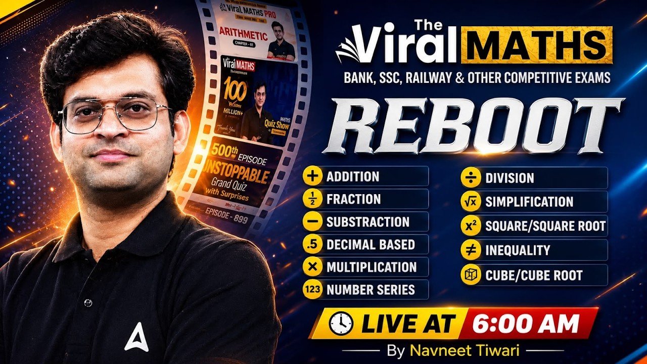 Viral Maths Reboot | Complete Maths for Bank, SSC & Railway Exams 2026 | By Navneet Sir