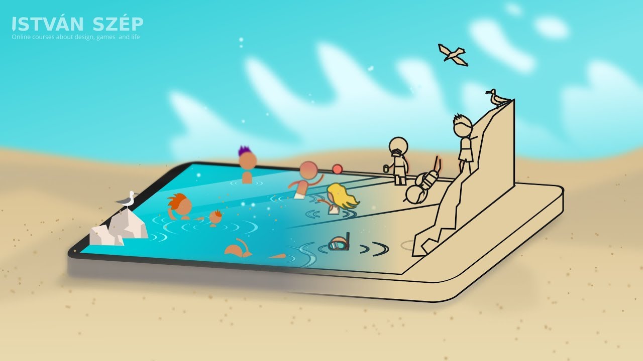 Beach party tilt-shift illustration tutorial with Inkscape