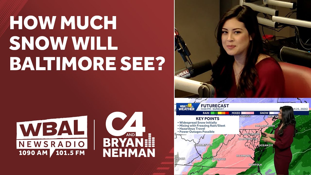 Weekend Winter Storm in Maryland: Meteorologist Alena Lee talks about possible snow and ice totals