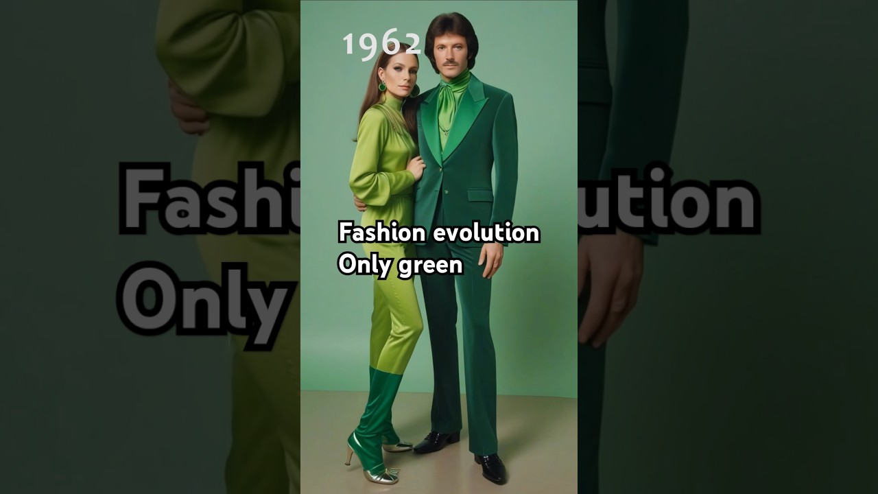 Fashion evolution, only green 💚 What should be the next color? 🧡 or 💜?  #evolution #fashion #ai