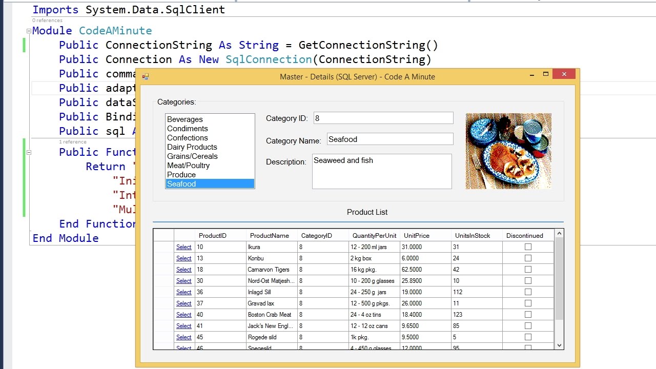 VB.NET SQL Server : How to Create a Master-Detail Windows Form
