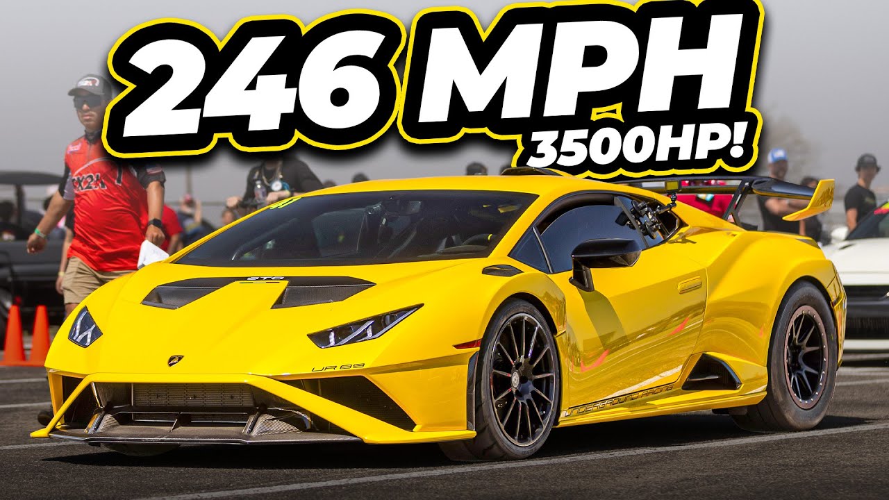 3500HP Lambo BLASTS to 246MPH! (MIND BLOWING TX2K MPH Record)