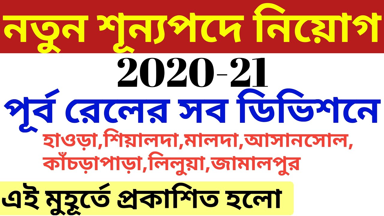 Rrc new recruitment 2020,eastern rail new recruitment 2020,latest job in rrb kolkata,rrcer new jobwb