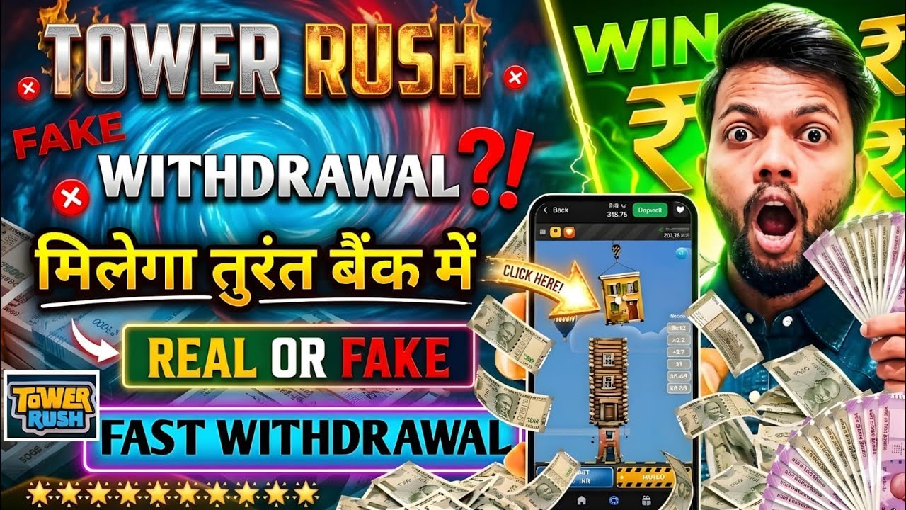 Tower Rush App Real Or Fake? 🚨 | Turant Bank Me Withdrawal? (Sach Jano)
