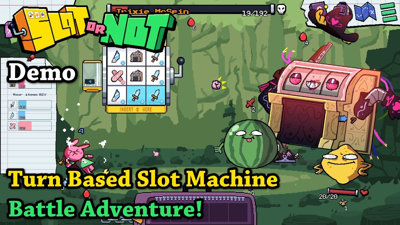 Turn Based Slot Machine Battle Adventure! - Let's Try Slot or Not [Demo]