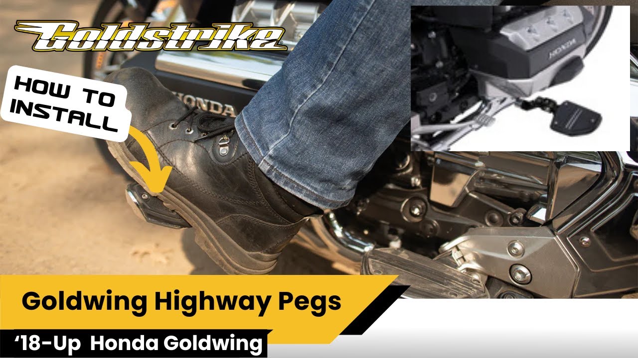 Goldwing Highway Peg Mounts 3 way Adjustable / How To Install
