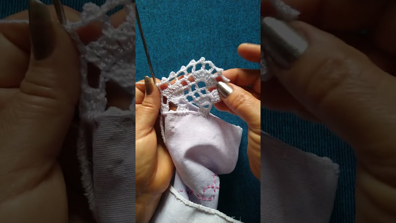 Puntilla muy fácil de tejer en vídeo corto, num 109 para servilletas.#crochet #parati #fypシ゚ #arte