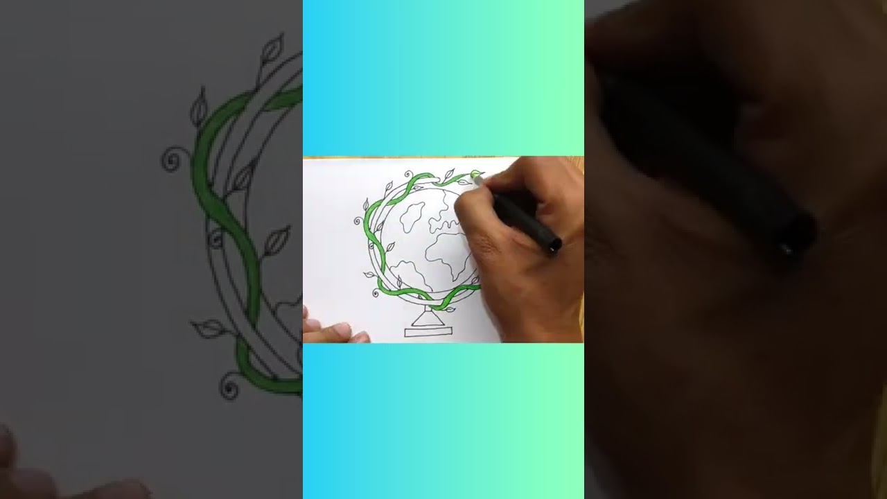How to Draw Beautiful Save Water Save Earth Save Environment Drawing step-by-step #moneyguru1002