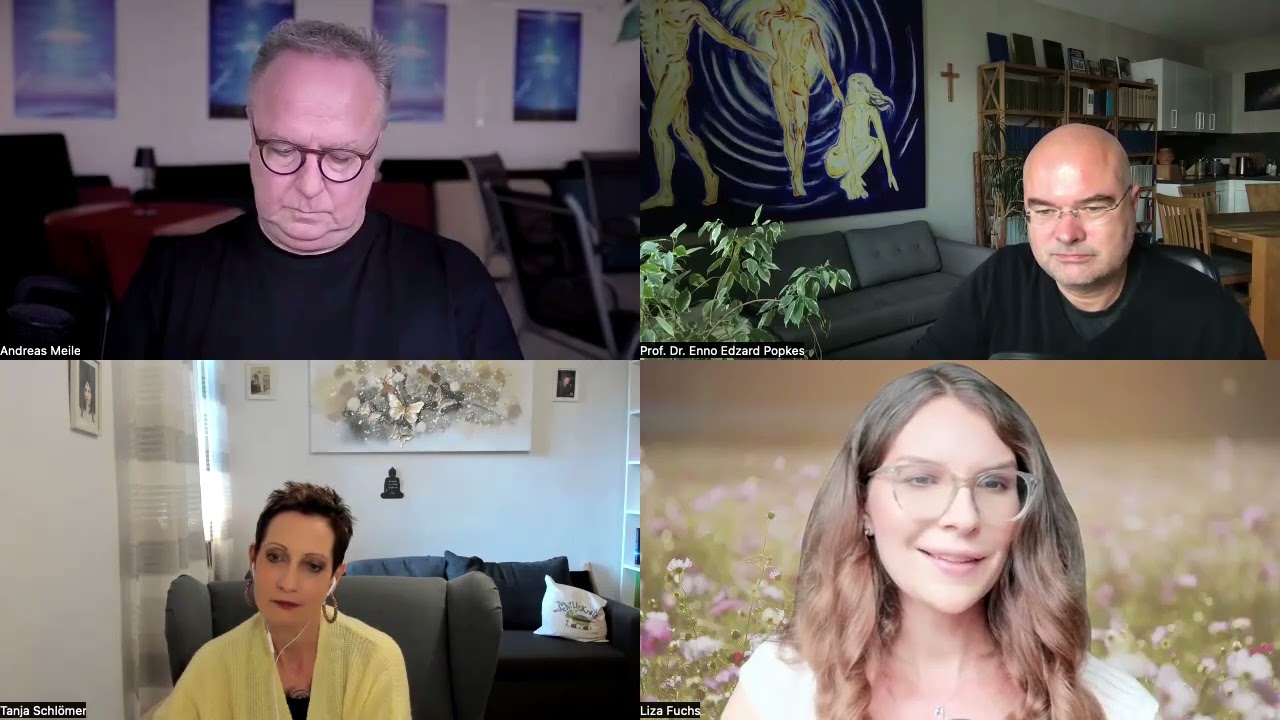 Die geistige Welt: Liza Fuchs, Tanja Schlömer, Andreas Meile und Prof. Dr. Enno Popkes im Gespräch