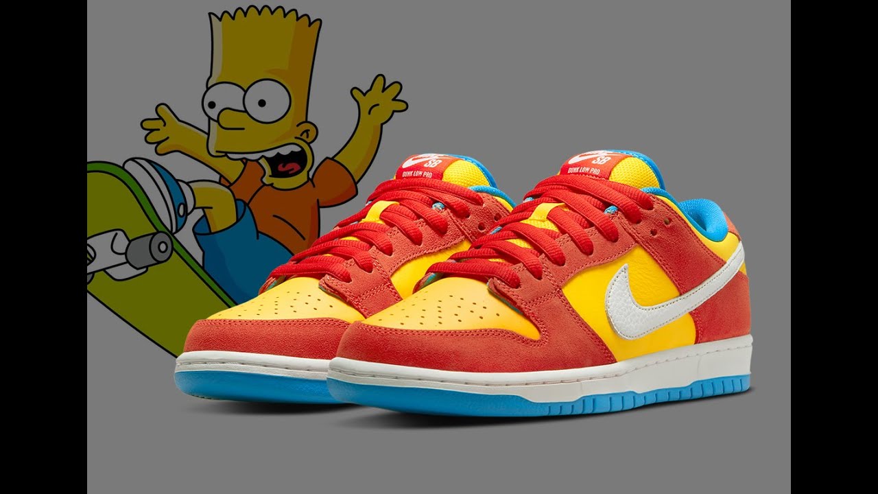 Nike SB Dunk Low Bart Simpson Sneakers Detailed Look
