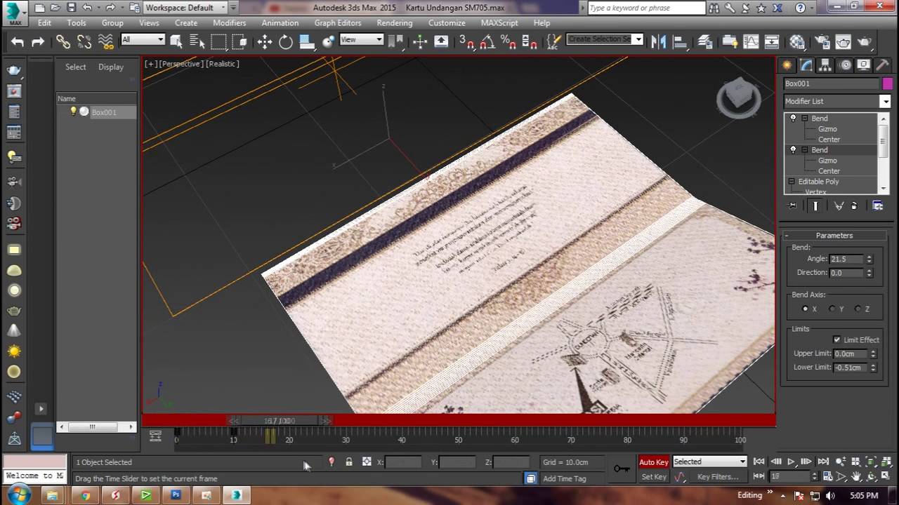 3D Max Folding Invitation Cards