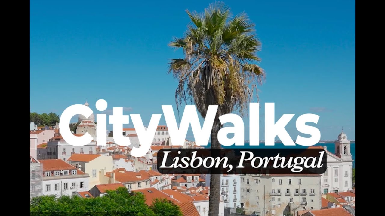Lisbon Walking Tour Magnificent City Views, Beautiful Streets & Houses | 4K