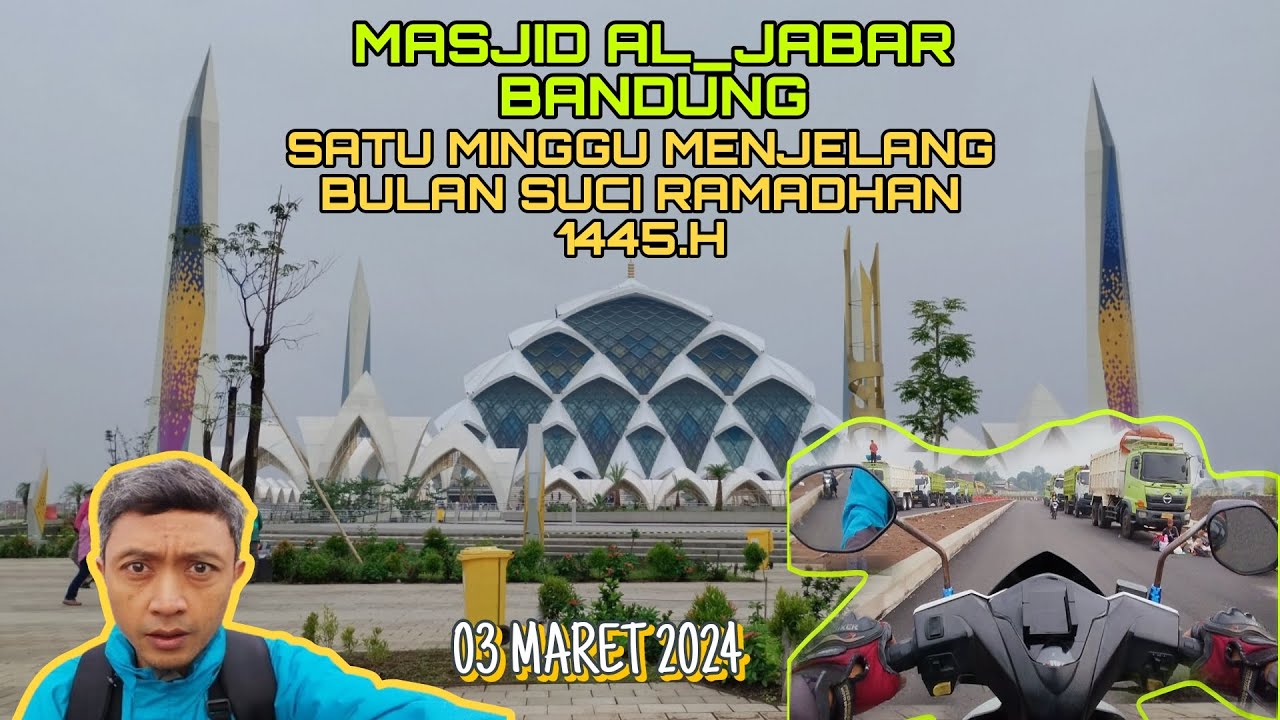 Suasana Masjid Al_Jabar Bandung Terbaru 03 Maret 2024  Satu Minggu Menjelang Ramadhan 1445.H padat.