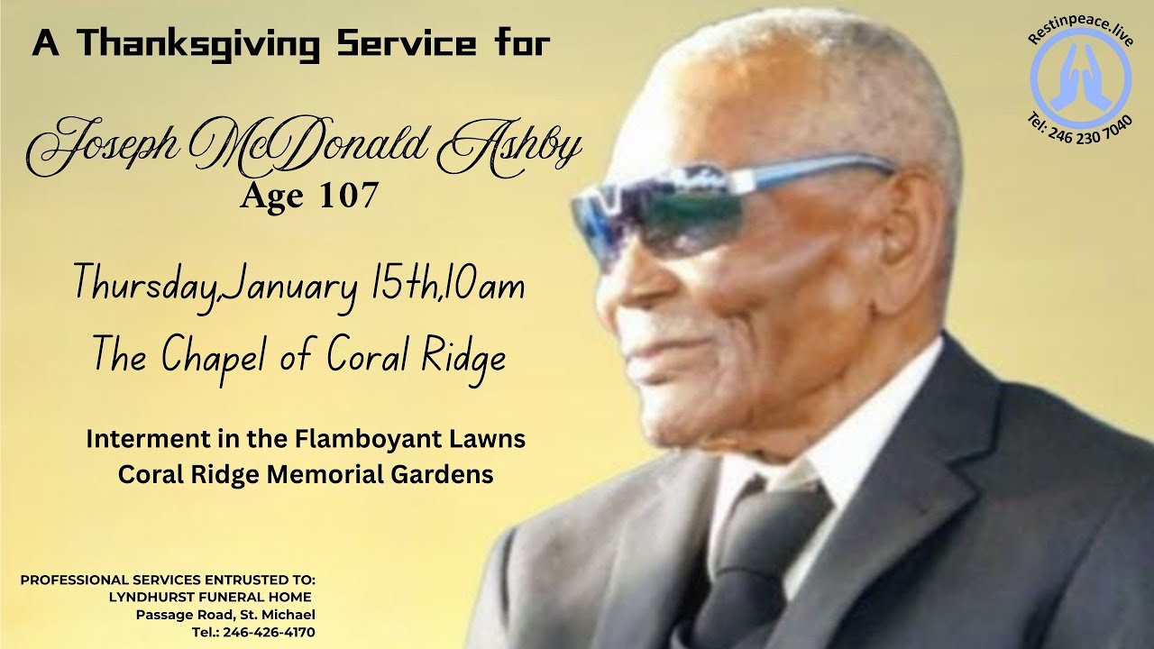 Live Stream of Funeral Service for Joseph  McDonald Ashby