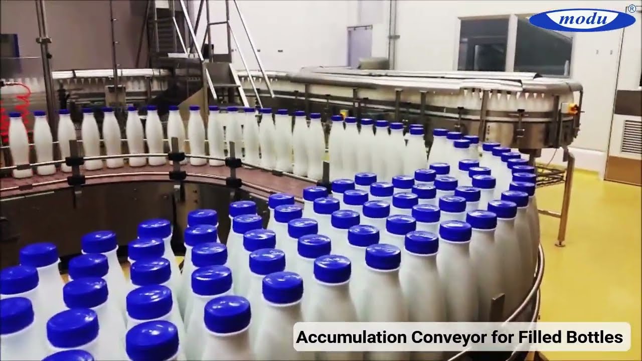 Accumulation Conveyor for Filled Bottles