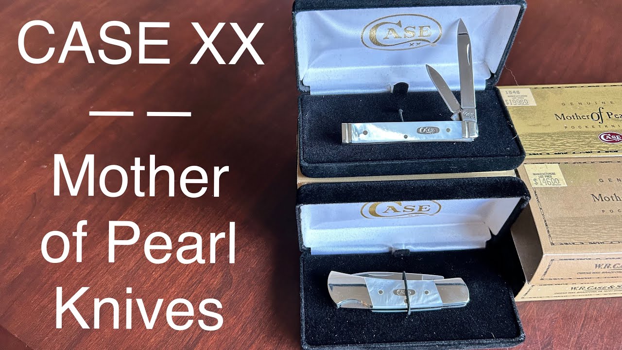 Collection of 6 CASE XX pearl handled pocket knives + BONUS stag knife - baby doctor, tuxedo, Barlow