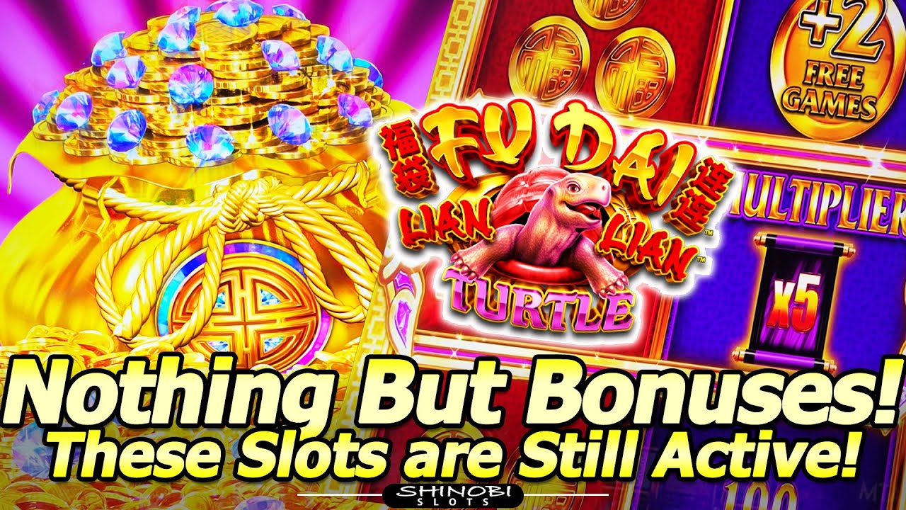Nothing But Bonuses! More Fu Dai Lian Lian Turtle Slot Machine action alongside @LoriLuckbox !