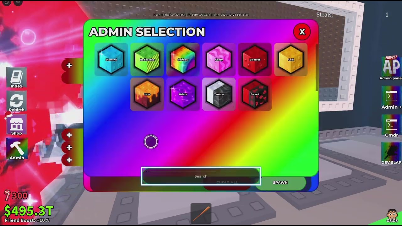 Playing steal a brain rot modded.