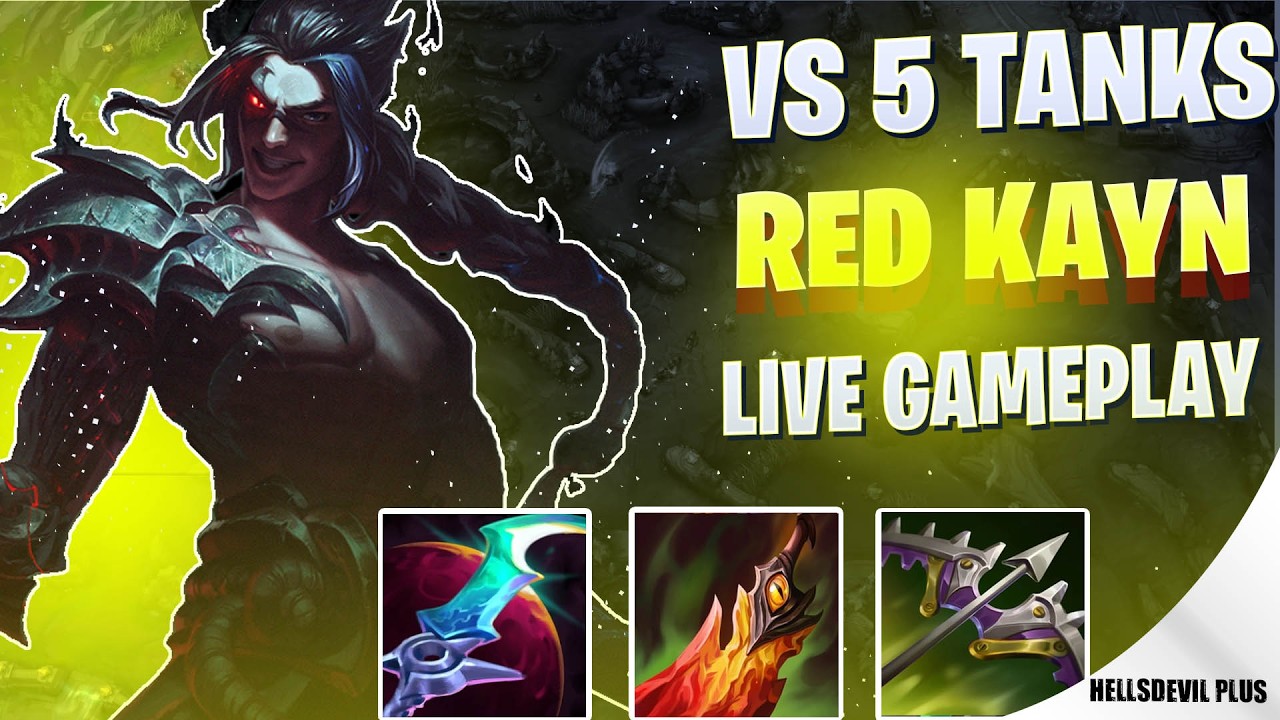 Красный Кейн против пяти танков??? - Геймплей Wild Rift HellsDevil Plus