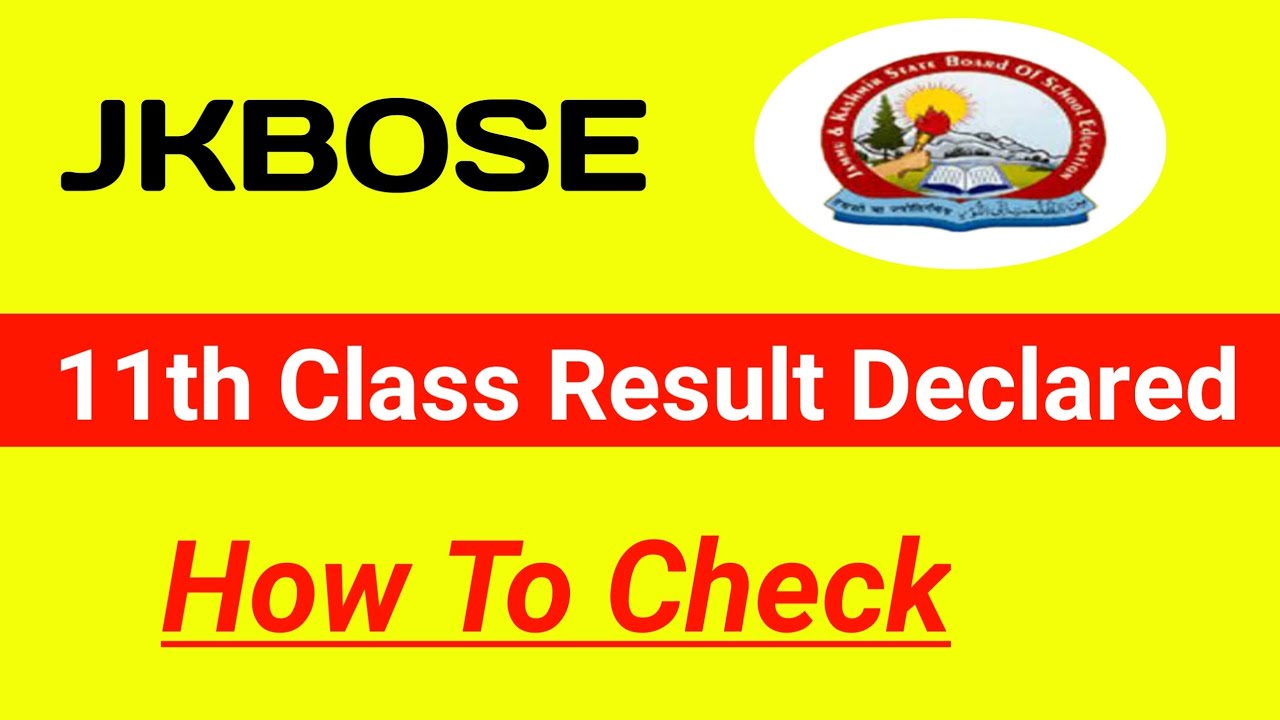 JKBOSE 11th Class Result Declared | How to Check