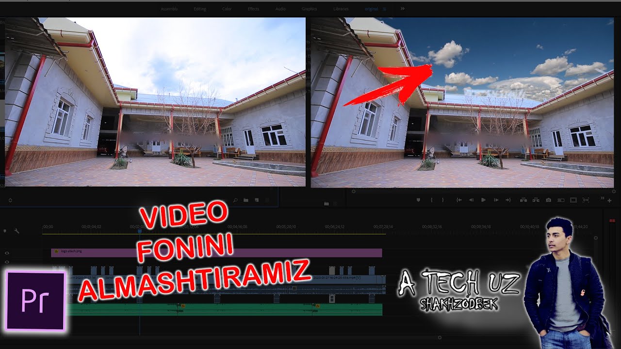 VIDEO FONINI PREMIERE DASTURIDA ALMASHTIRAMIZ // A TECH UZ // SHAKHZODBEK // COLOR KEY // BACKGROUND